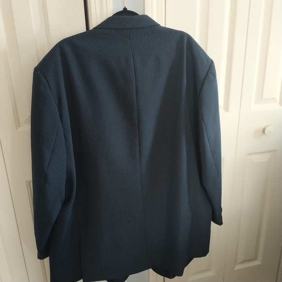 Vitto Italy Classic Two Button Navy Pinstripe Blazer 56L - Picture 2 of 11